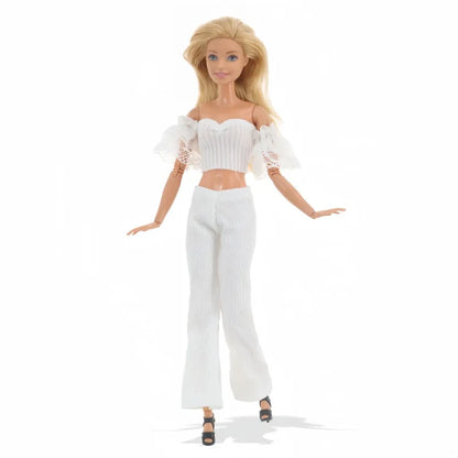 Fashion Doll Clothes for Barbie – Casual Dress, Pants & Trousers Outfit Accessories for Girls Gift Toy