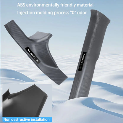 2/4/8Pcs Door Sill Protectors for Tesla Model 3 Highland 2024 – ABS Front & Rear Threshold Anti-Kick Guard Waterproof Strips