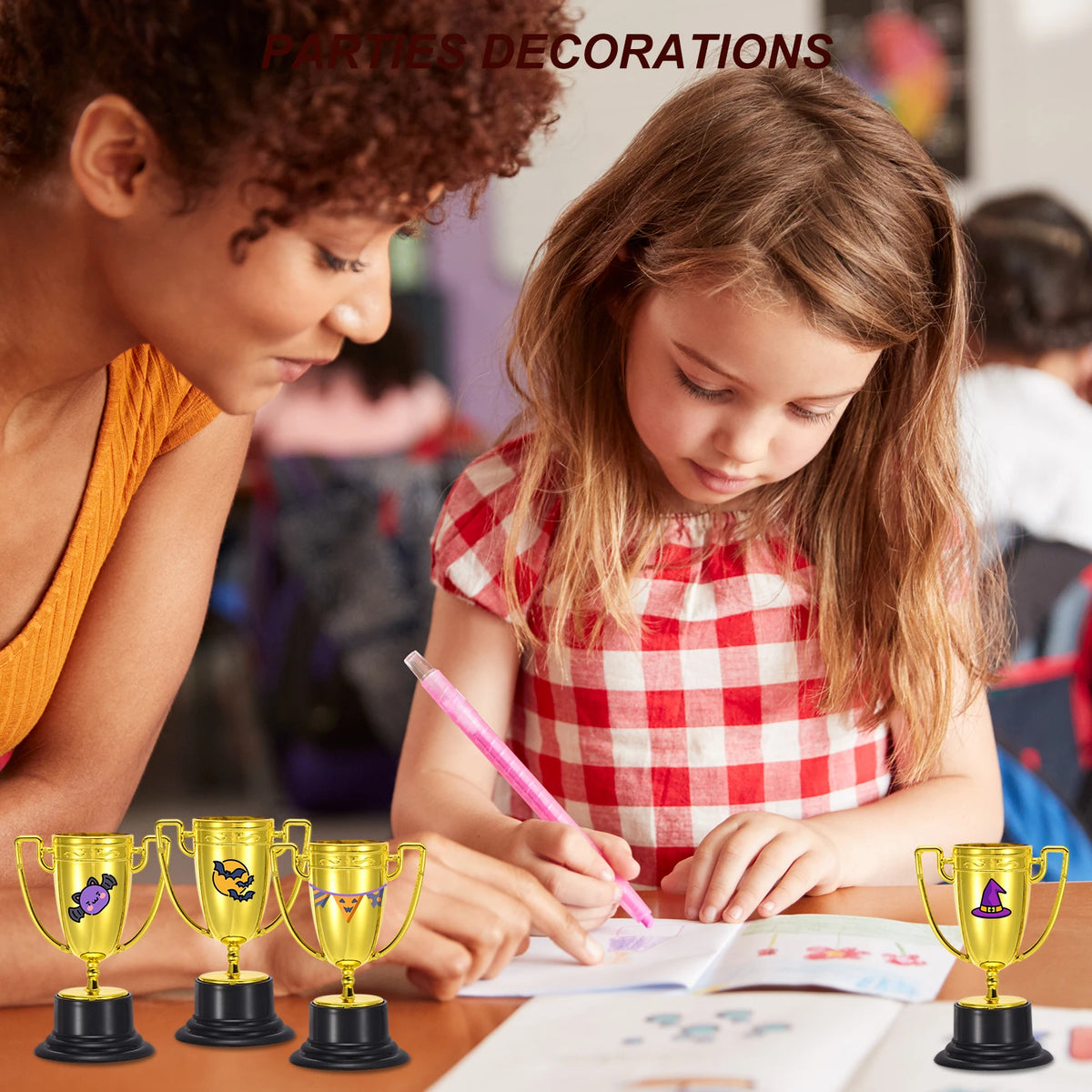 Mini Gold Trophy Cups - Plastic First-Place Winner Awards for Soccer, Sports Competitions, Parties, and Prize Giveaways (40–100 Pieces)