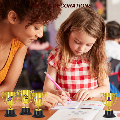 Mini Gold Trophy Cups - Plastic First-Place Winner Awards for Soccer, Sports Competitions, Parties, and Prize Giveaways (40–100 Pieces)
