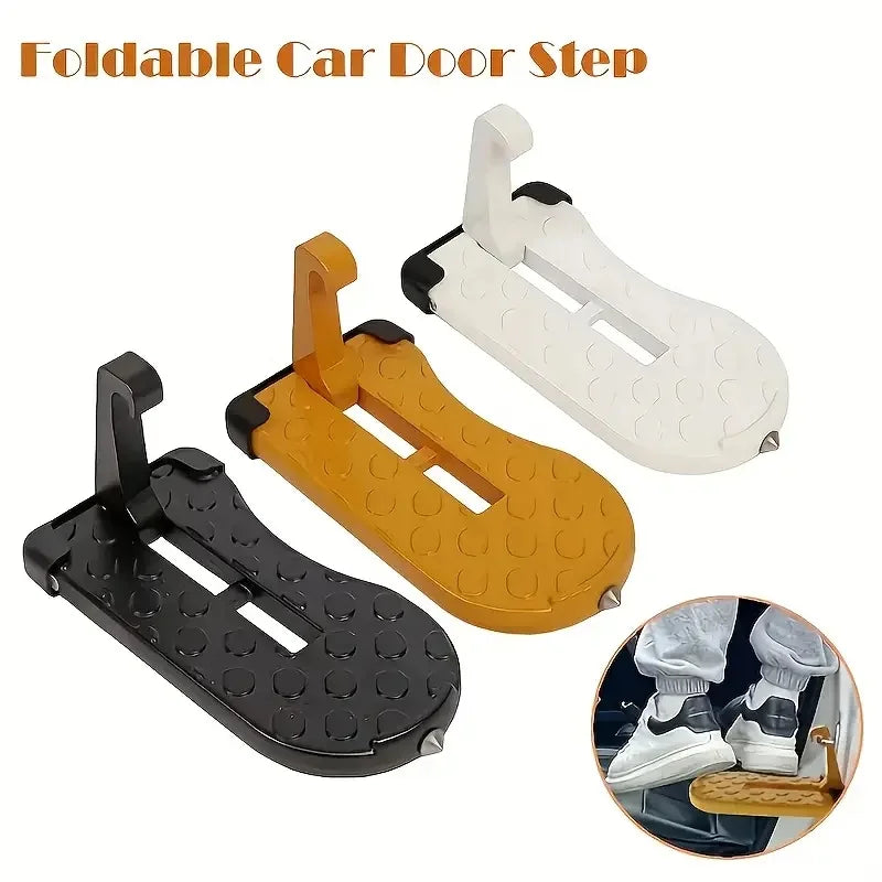 Foldable Car Door Step – Universal Heavy-Duty Metal Roof Access Assistant for Most Vehicles