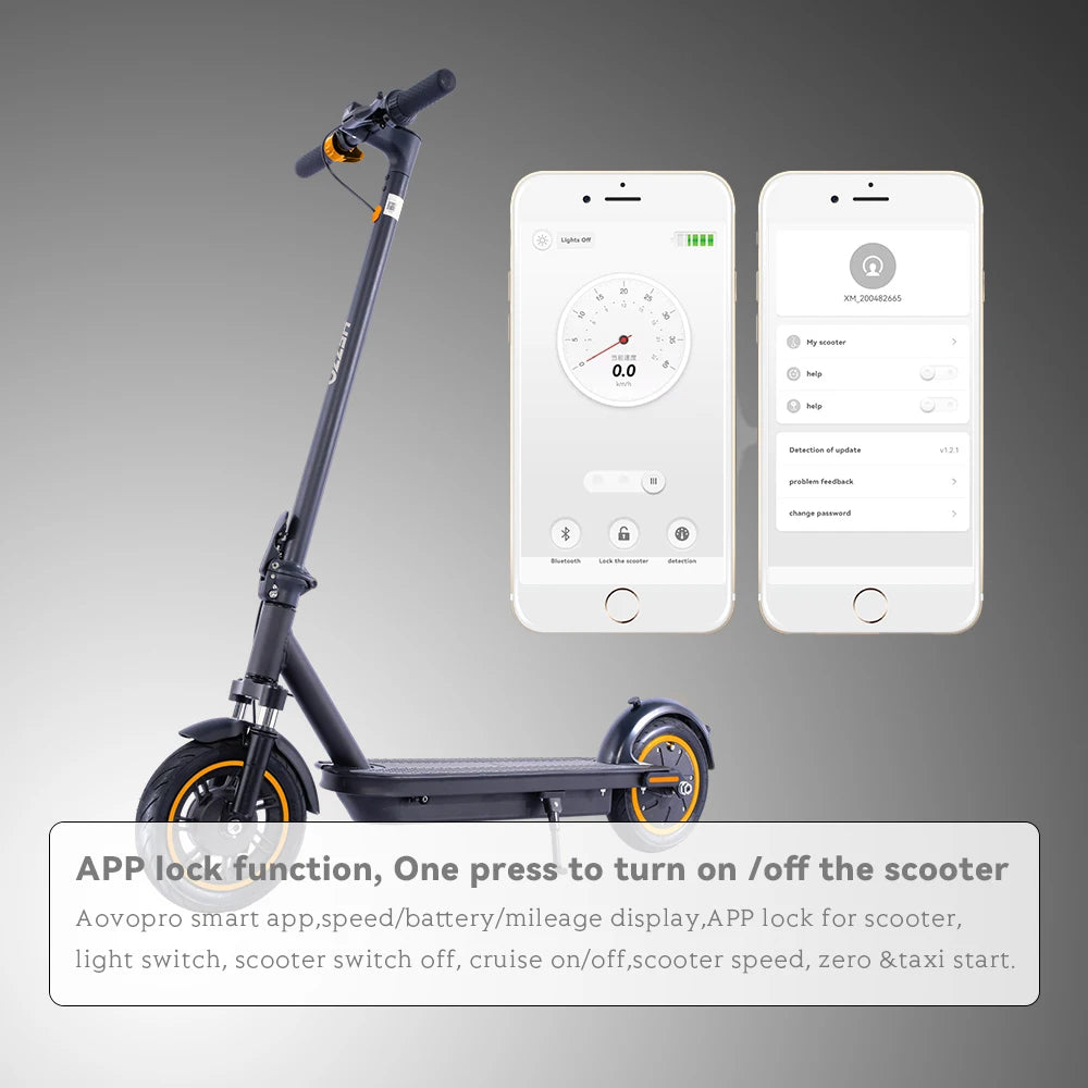 HEZZO G30 36V 500W Electric Scooter — 21MPH, 37.5-Mile Range, 10" Wheels, 15Ah Foldable Escooter with Front Suspension