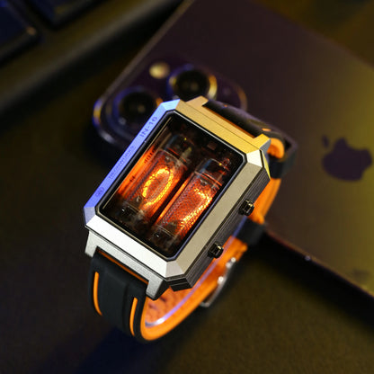 CYBERPUNK IN-16 Nixie Tube Watch – Hour & Minute Display with Wireless Charging