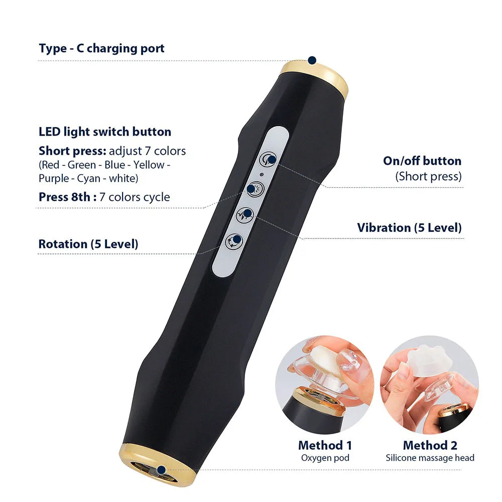 Oxygen Bubble Pen - Portable CO2 Oxygen Facial Machine for Skin Care, Facial SPA & Beauty Treatment
