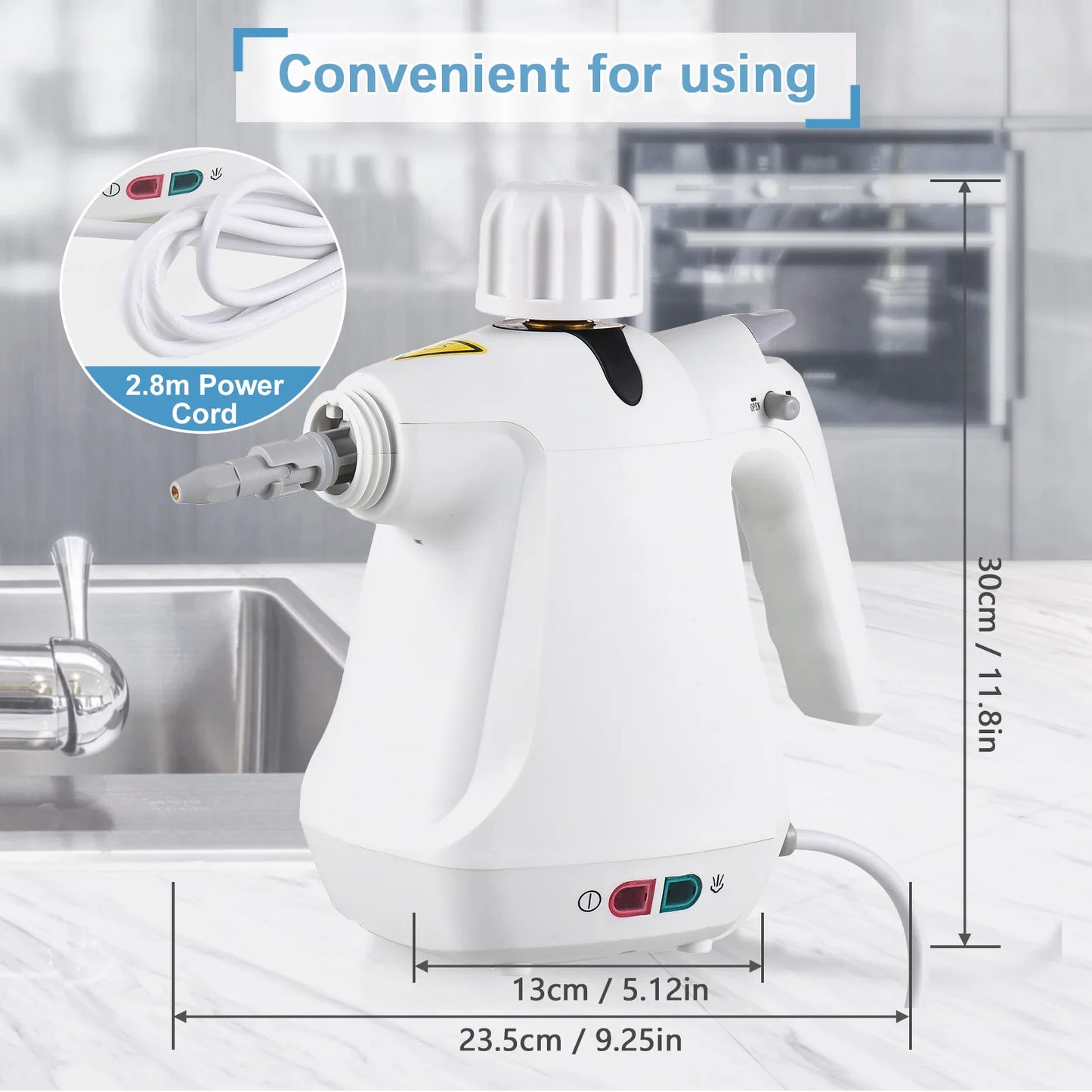 12 in 1 Handheld Steam Cleaner – High Temperature Pressurized for Furniture, Upholstery, Tile & Home Cleaning