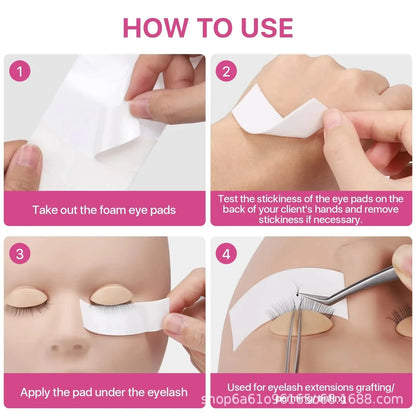 110 Pcs Micro Foam Eyepad | Painless Lash Supplies & Under Eyelash Tape | Easy-Remove PE Foam Eye Patch Stickers