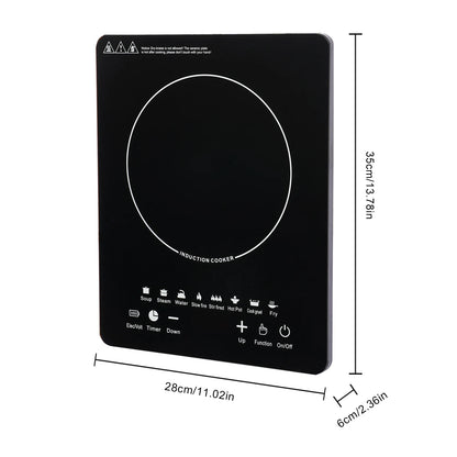 750W Portable Induction Cooktop Burner – Electric Hot Stove with Timer, Warm-keeping & Pre-setting Features for Kitchen & Restaurant