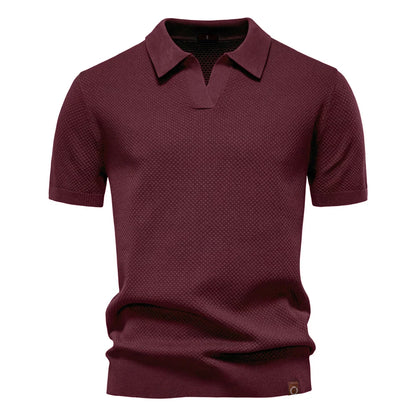 Men's Premium Golf Polo Shirt - 2025 Summer Solid Color Breathable Casual Collared Polo