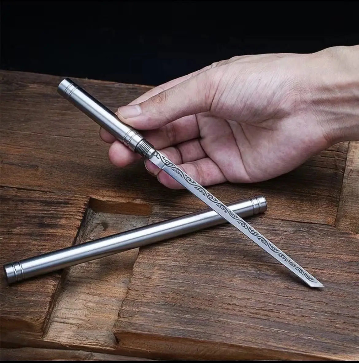 All-Steel Bully Stick Knife - Fruit, Tea, and Steak Knife for Home and Outdoor Camping - Multi-Use Tool