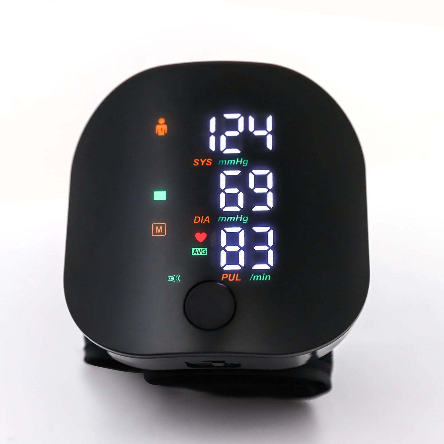 LED Rechargeable Wrist Blood Pressure Monitor – English, Russian, Portuguese, Spanish Voice Broadcast Tonometer
