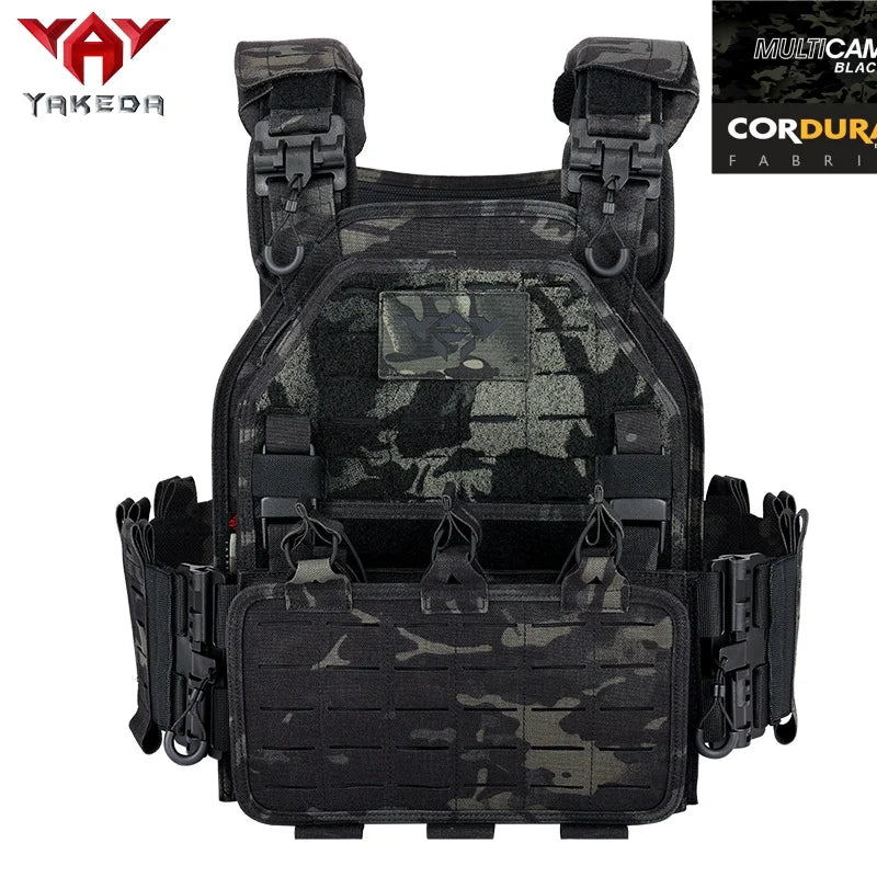 YAKEDA ATFG MOX CAMO Tactical Plate Carrier – Lightweight, Quick Release, 1000D Nylon MOLLE Vest for Combat & Hunting