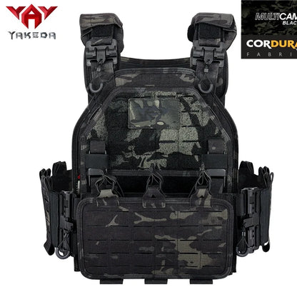 YAKEDA ATFG MOX CAMO Tactical Plate Carrier – Lightweight, Quick Release, 1000D Nylon MOLLE Vest for Combat & Hunting
