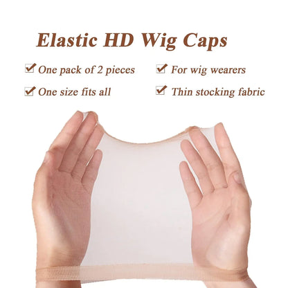 20-100PCS HD Wig Caps for Women – Thin Invisible Stocking Caps for Wigs, Breathable and Stretchable Wig Caps