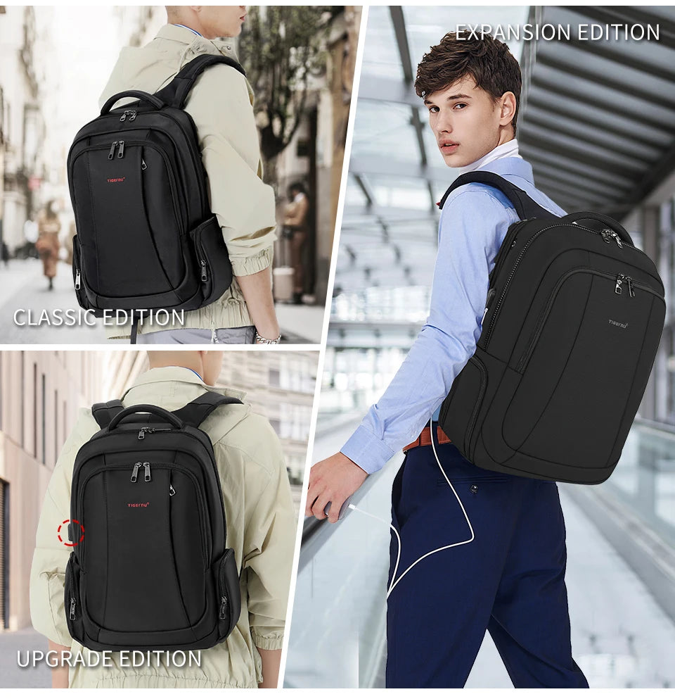 Lifetime Warranty Men’s Laptop Backpack – Anti-Theft Travel & School Bag for 14-17.3 Inch Laptops, Male Knapsack