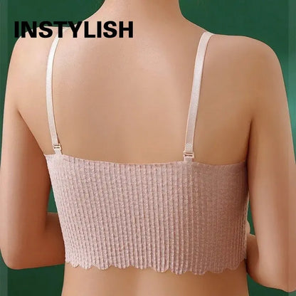 Women’s Seamless Strapless Bralette – Wireless Push-Up Tube Top Bra, Invisible Support Lingerie for Wedding & Everyday Wear