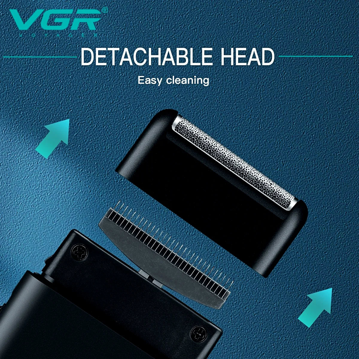 VGR V-390 Electric Shaver – Professional Beard Trimmer & Portable Mini Razor, USB Rechargeable 2-Blade Shaving for Men