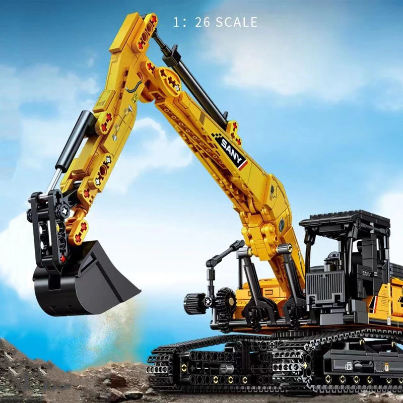 SEMBO 1022pcs Excavator Building Blocks – MOC City Construction Engineering Vehicle Educational Toy for Boys