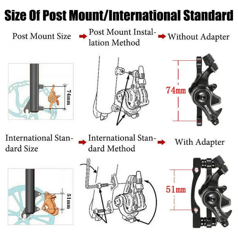 BUCKLOS 160mm Bicycle Disc Brake Caliper – Front/Rear Line Pulling, Aluminum Alloy Mechanical Brakes for MTB