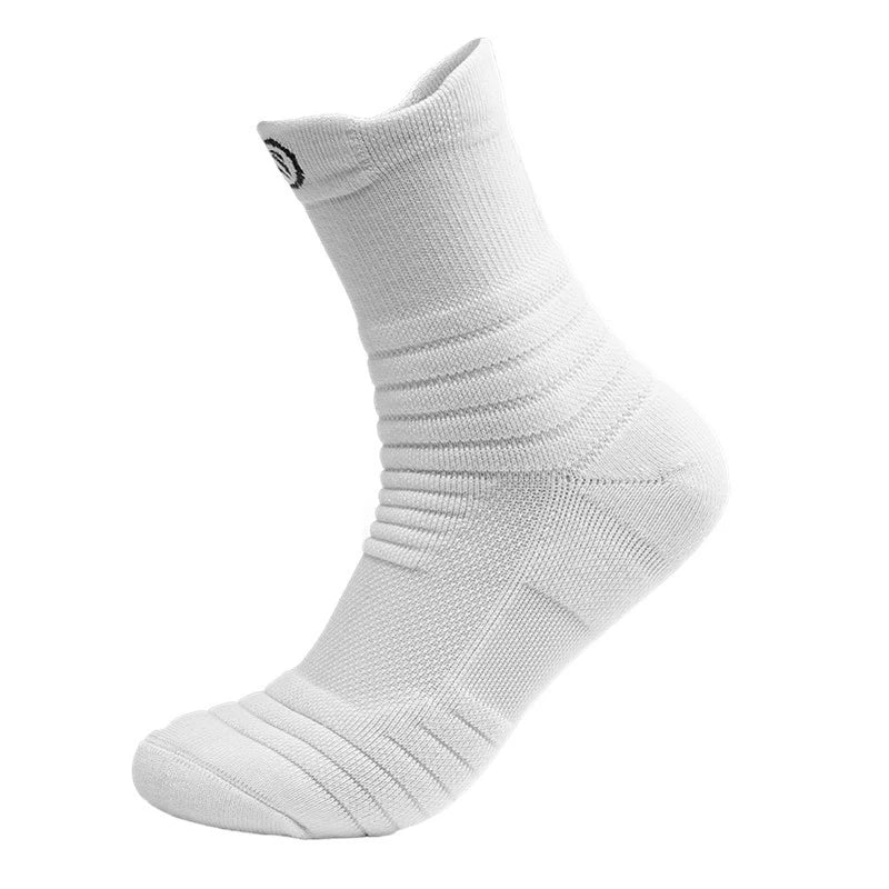 1/3 Pairs Men’s Compression Socks – Breathable Sports, Basketball, Cycling, and Running High Elastic Towel Tube Socks