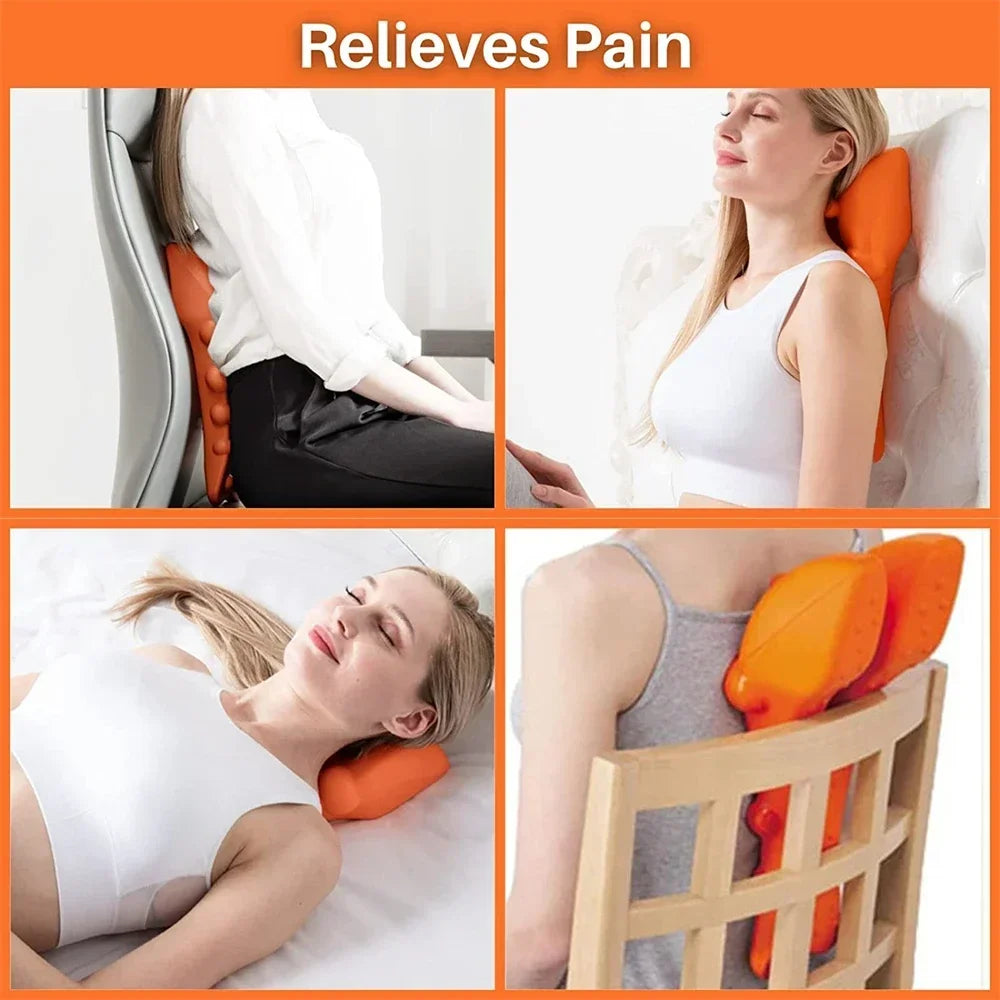 Neck and Shoulder Relaxer - Cervical Traction Stretcher with Upper Back Massage Support