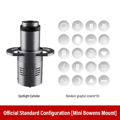 SOONPHO OT1 Bowens Mount Optical Snoot - 50mm Lens for Godox Flash & Studio Lights, Professional Outdoor Lighting Modifier