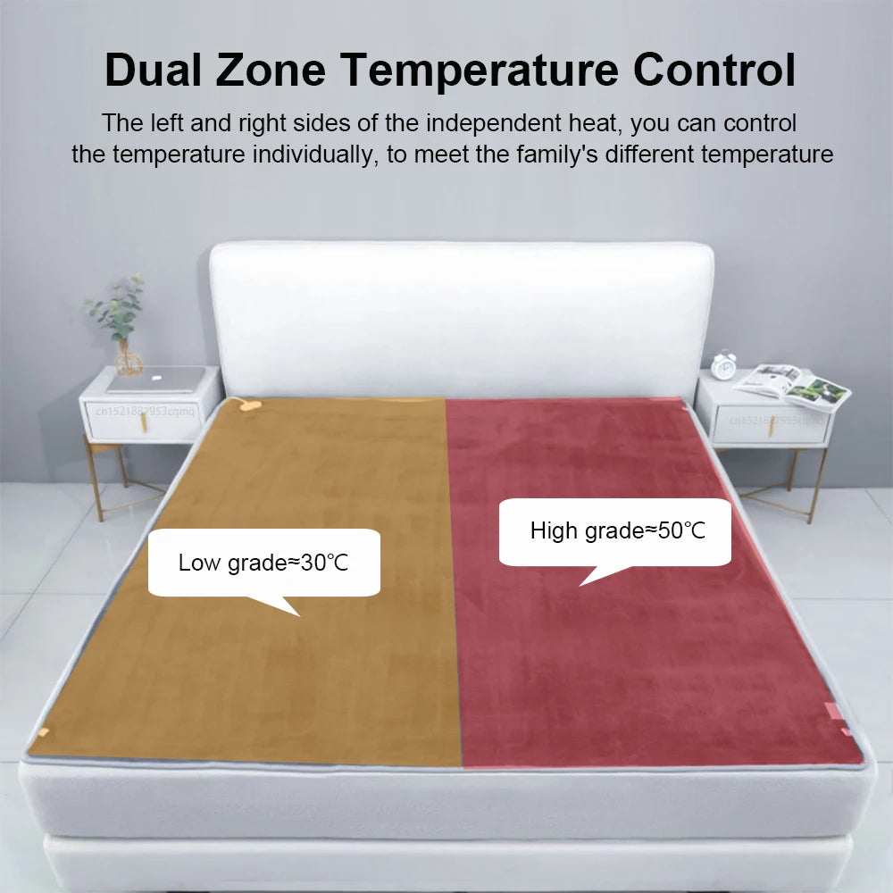 220V Electric Heating Blanket – Thicker Thermal Mattress with Automatic Thermostat for Body Warmth and Room Comfort