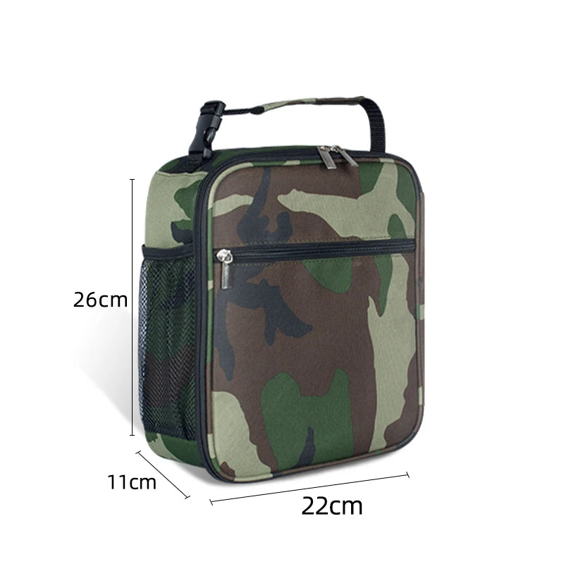 Portable Large Capacity Insulated Lunch Bag – Reusable Waterproof Oxford Cloth Cooler Bag for Men and Women