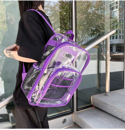 Transparent Shoulder Bag | Unisex Large Capacity Waterproof Multifunctional Backpack for Men & Women