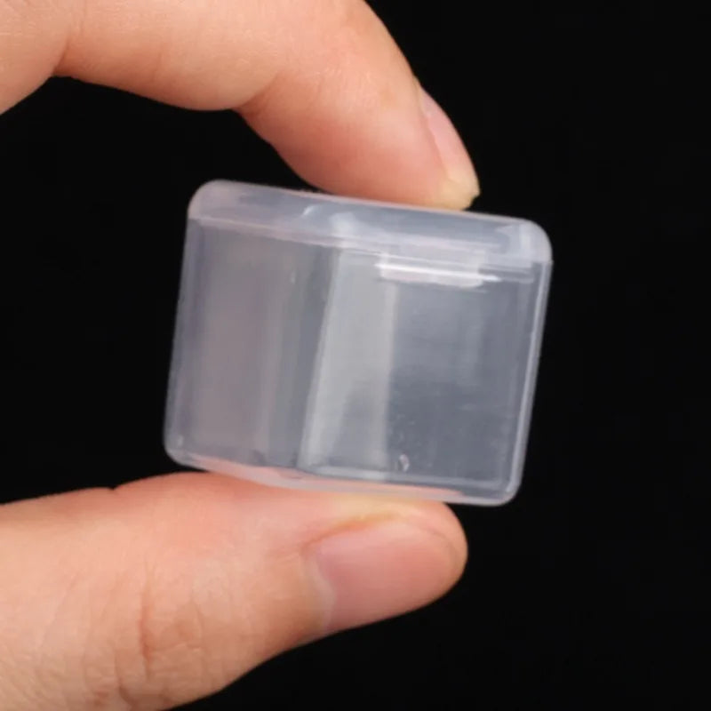Transparent Mini Storage Box – Clear Plastic Beads, Jewelry & Nail Art Organizer Case, Portable DIY Container