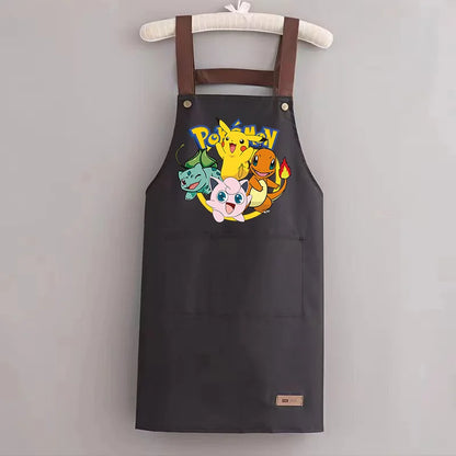 Pokémon Pikachu Waterproof & Oil-Resistant Apron — Durable Kitchen Cooking Workwear for Adults