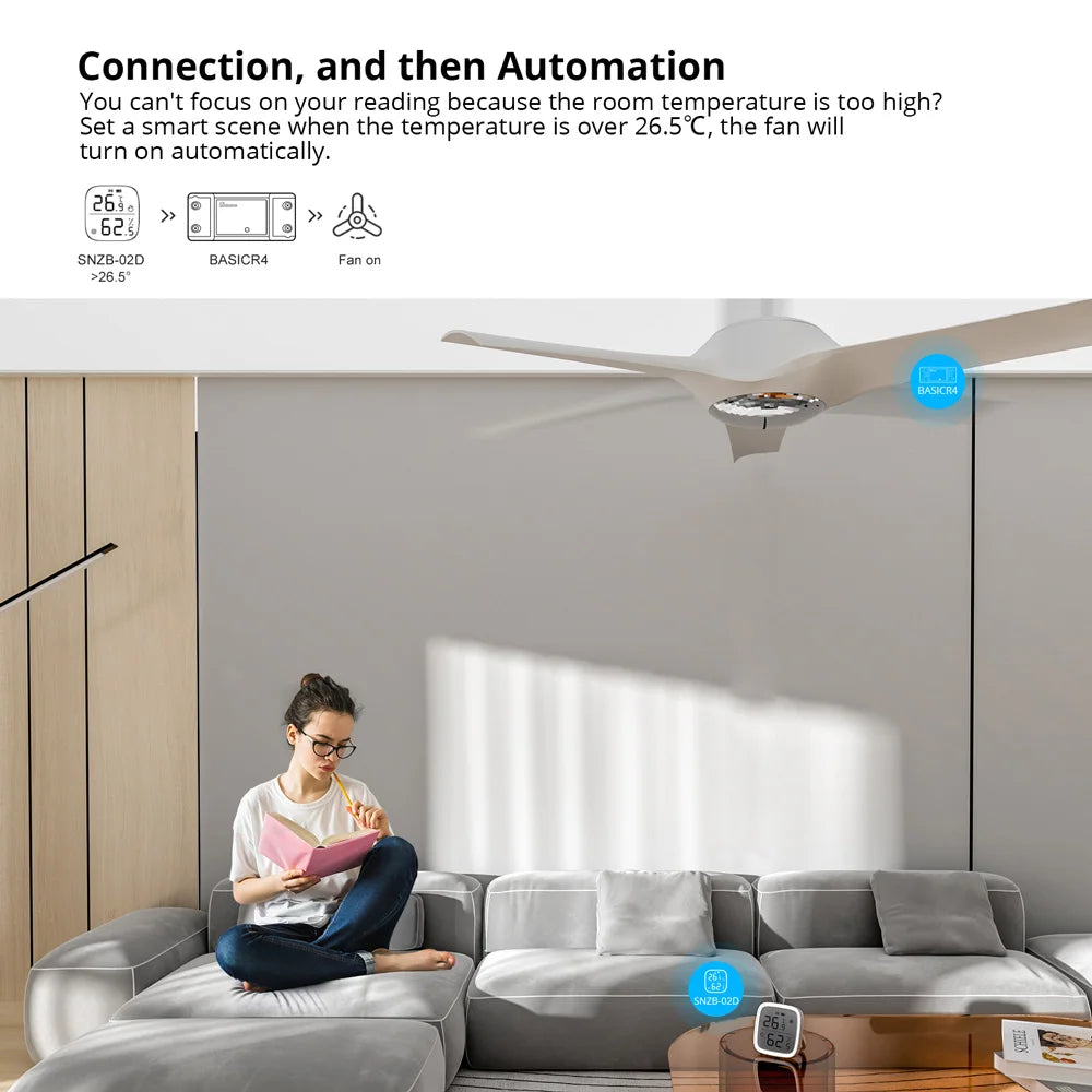 SONOFF BASICR4 WiFi Smart Switch - ESP32 Remote Control with eWeLink, Alexa & Google Home Compatibility