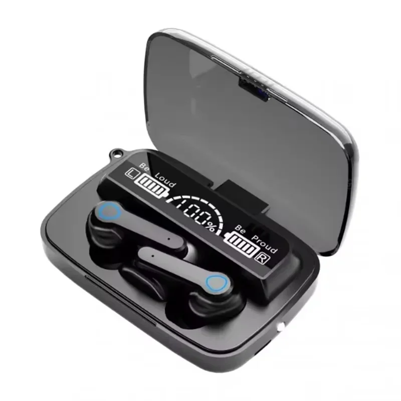 Original M19 Wireless Bluetooth Headset – LED Display Earbuds with Mic for iPhone & Xiaomi TWS Earphones