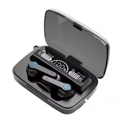 Original M19 Wireless Bluetooth Headset – LED Display Earbuds with Mic for iPhone & Xiaomi TWS Earphones