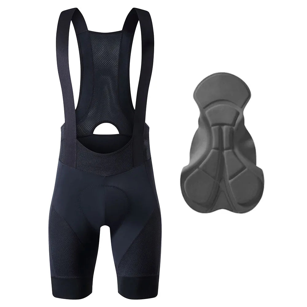 Ykywbike Men's Cycling Bib Shorts – Padded Quick-Dry Bike Tights for 6-Hour Rides, Outdoor Cycling Clothing