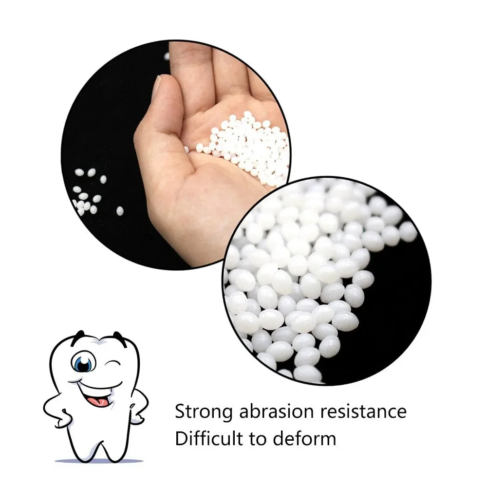 Temporary Tooth Repair Beads – Food Grade Dental Filling Material for Missing or Broken Teeth, False Teeth Glue, Denture Repair