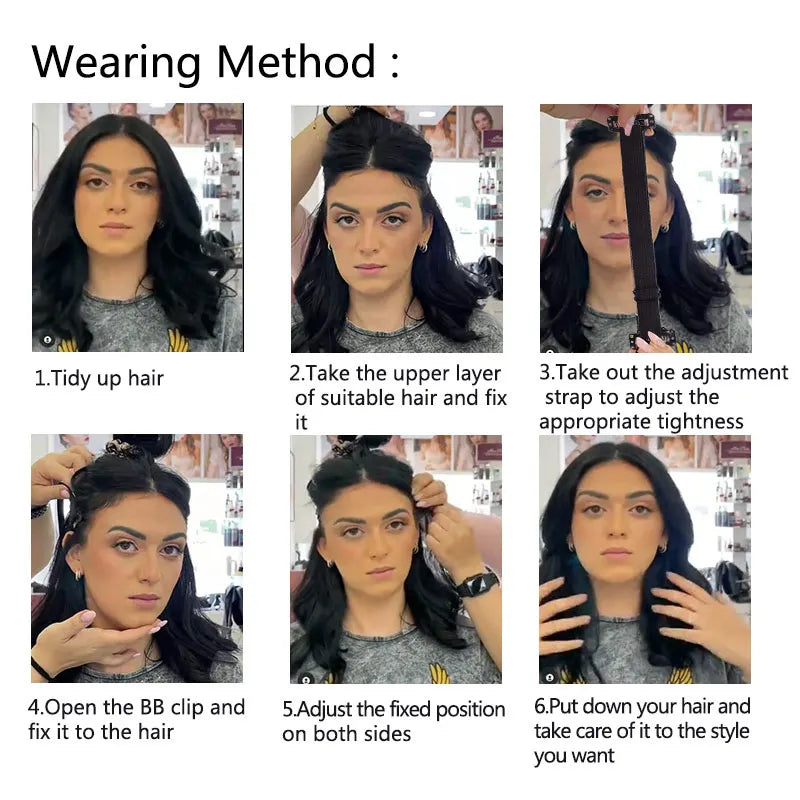 Effortless Face Contouring with Bb Clip Face Line Belt - Elastic Anti-Wrinkle Straps for Adjustable Eye and Face Tightening, 1.5cm Hair Band Included