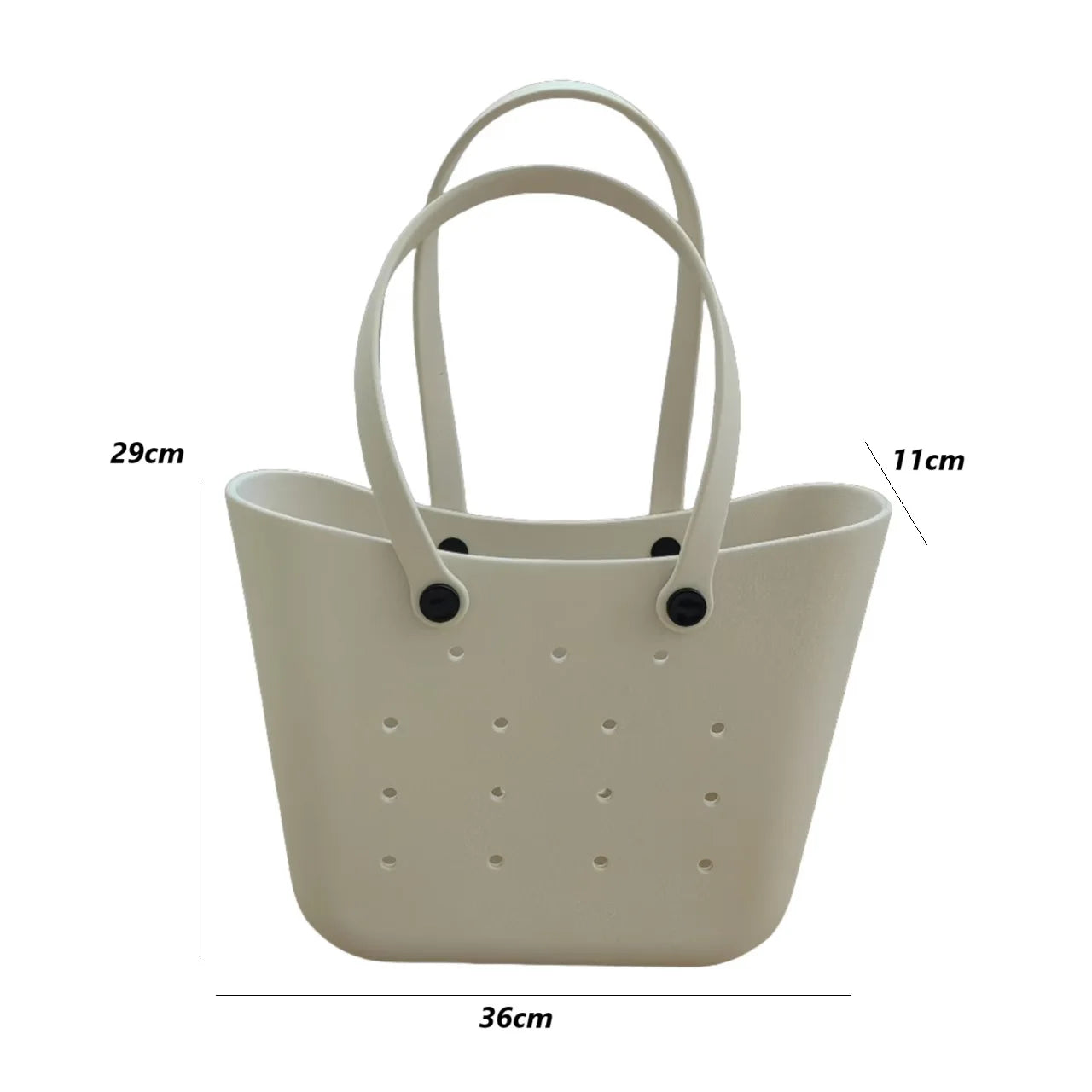Fashion EVA Molded Beach Bag – Multi-Functional Women’s Shopping & Makeup Storage Tote, Trendy Plastic Waterproof Handbag