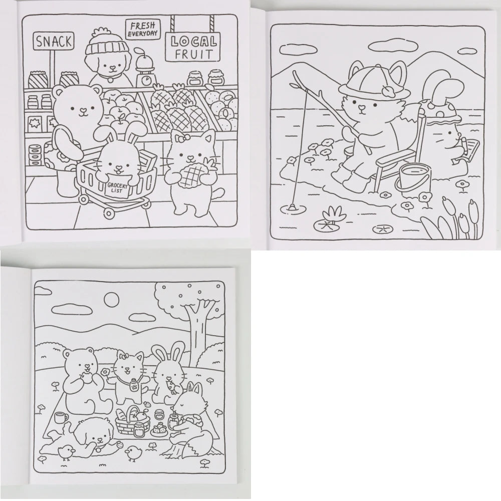 Into the Garden Coloring Book for Adults & Teens - Bold & Simple Designs with Plants, Flowers & Cute Animals