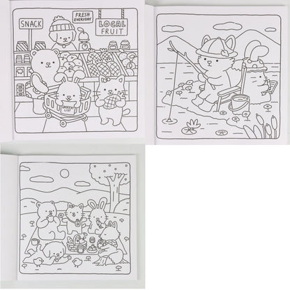 Into the Garden Coloring Book for Adults & Teens - Bold & Simple Designs with Plants, Flowers & Cute Animals