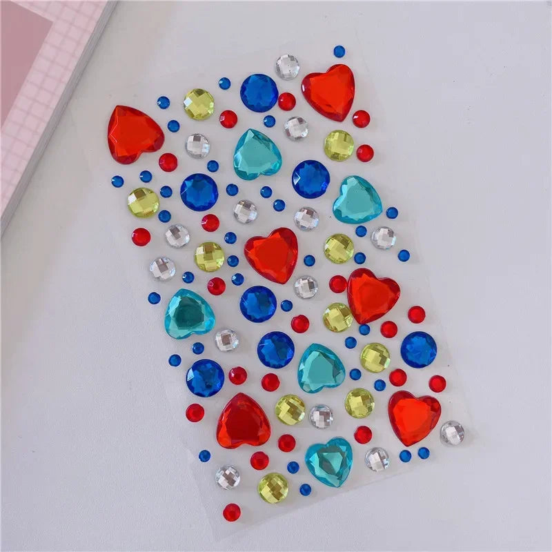 Glitter Face Rhinestone Stickers - Kids Eye & Face Diamond Jewels for Festival Makeup, Parties & Creative Looks
