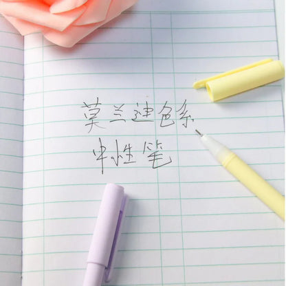 6-Piece Lytwtw Morandi Color Gel Pen Set – Cute Creative Kawaii Pens for Office & School Supplies