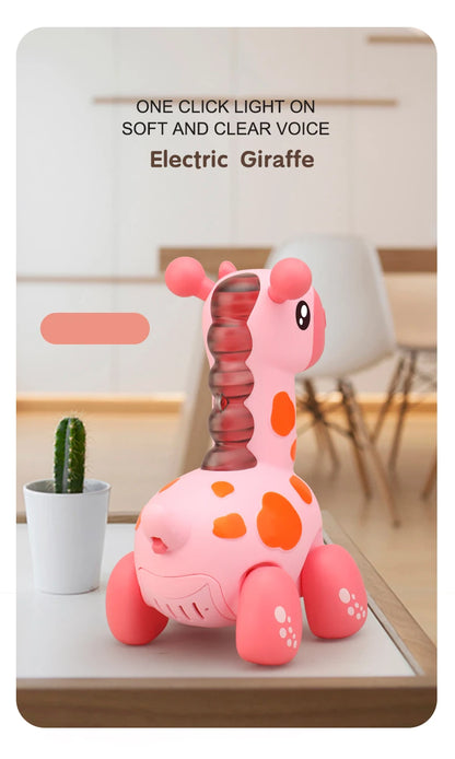 Giraffe Crawling Toy with Lights & Music – Educational Rope Toy for Toddlers, Early Learning Puzzle Toy