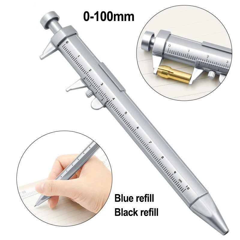 Multifunction Caliper Ballpoint Pen — 0.5mm Gel Ink Vernier Roller Pen, Creative Stationery Tool
