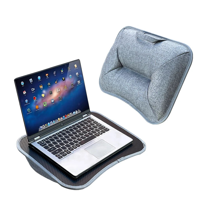MUMUCC Multifunctional Laptop Desk - Cushioned Pillow Table with Foam Fill and Large Hard Mouse Pad