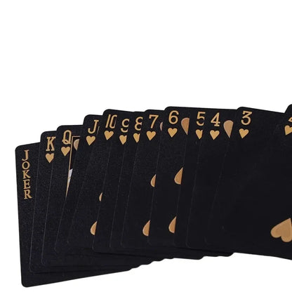 Black Rose Deck Poker — Frosted Waterproof Plastic Playing Cards for Texas Hold’em, Commemorative & Party Game Gift