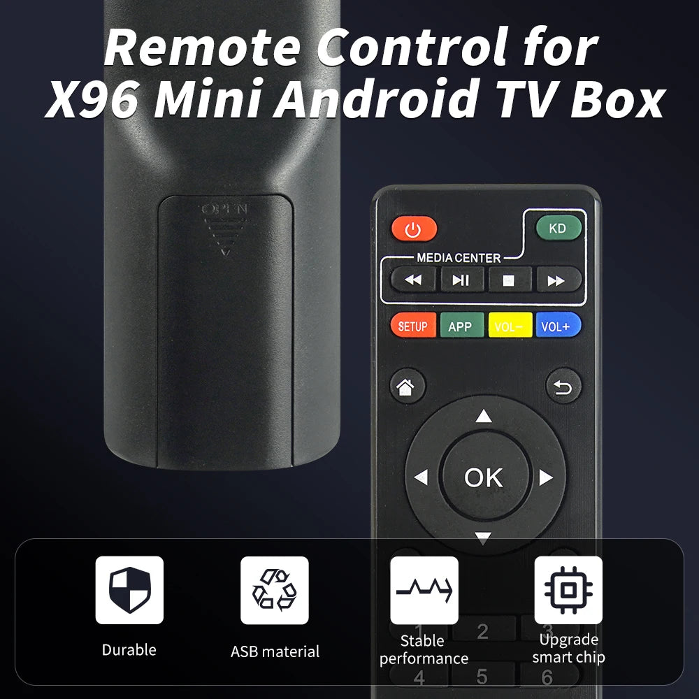 X96 Mini Universal Remote for Android TV Box, Compatible with MXQ Pro 4K, T95M, T95X, H96 Pro+ & More