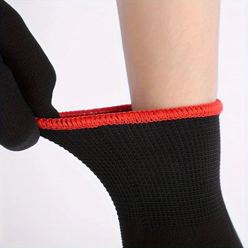Breathable Nylon Garden Work Gloves - Lightweight Gloves for Digging & Planting