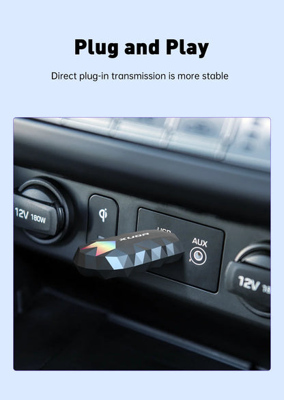 XUDA 2-in-1 Wireless CarPlay & Android Auto Mini Box — Plug & Play AI Adapter Compatible with 99% of Car Radios