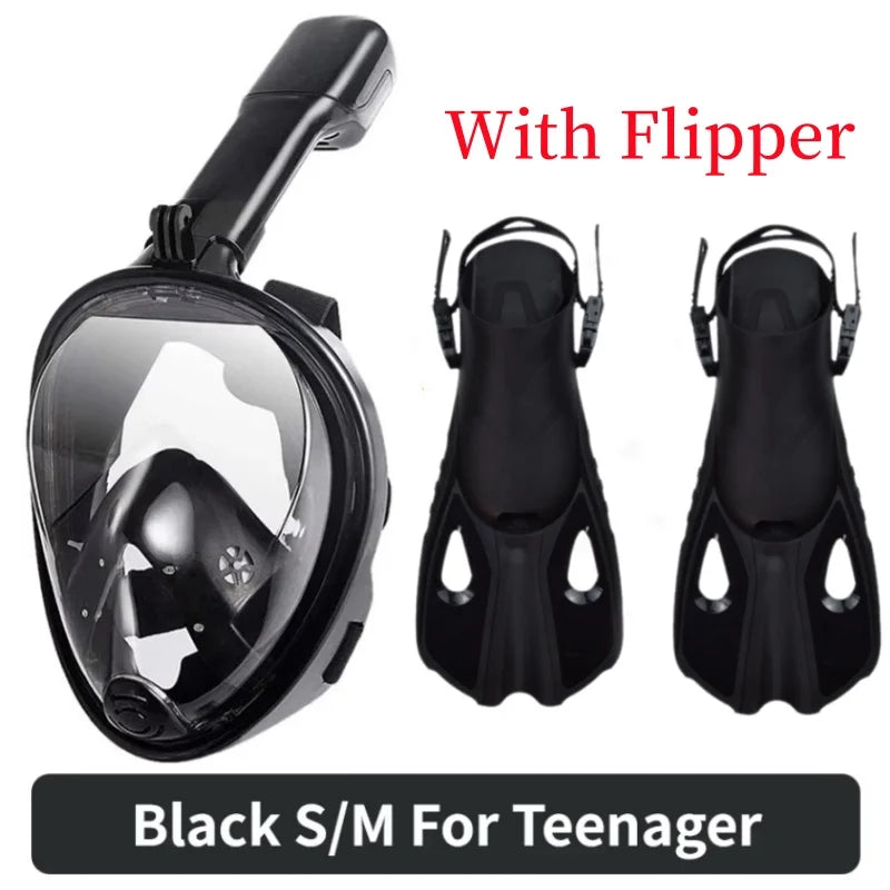Full Face Scuba Diving Mask - Anti-Fog Waterproof Snorkeling Mask for Adults & Kids
