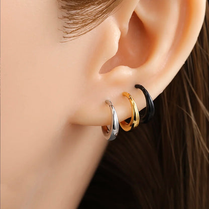 316L Stainless Steel Hoop Nose Ring – Water Drop Hinge Clicker Septum & Cartilage Earring for Women & Men Piercings